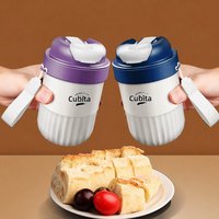 Tasses de voyage isothermes portables en acier inoxydable 304 à double paroi de 480 ml pour le bureau et l'extérieur, avec sangle