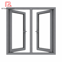 Fenêtre à battant moderne en PVC durable avec garantie d'un an, isolation phonique 25-35 dB pour chambre, salon, villa et usage extérieur