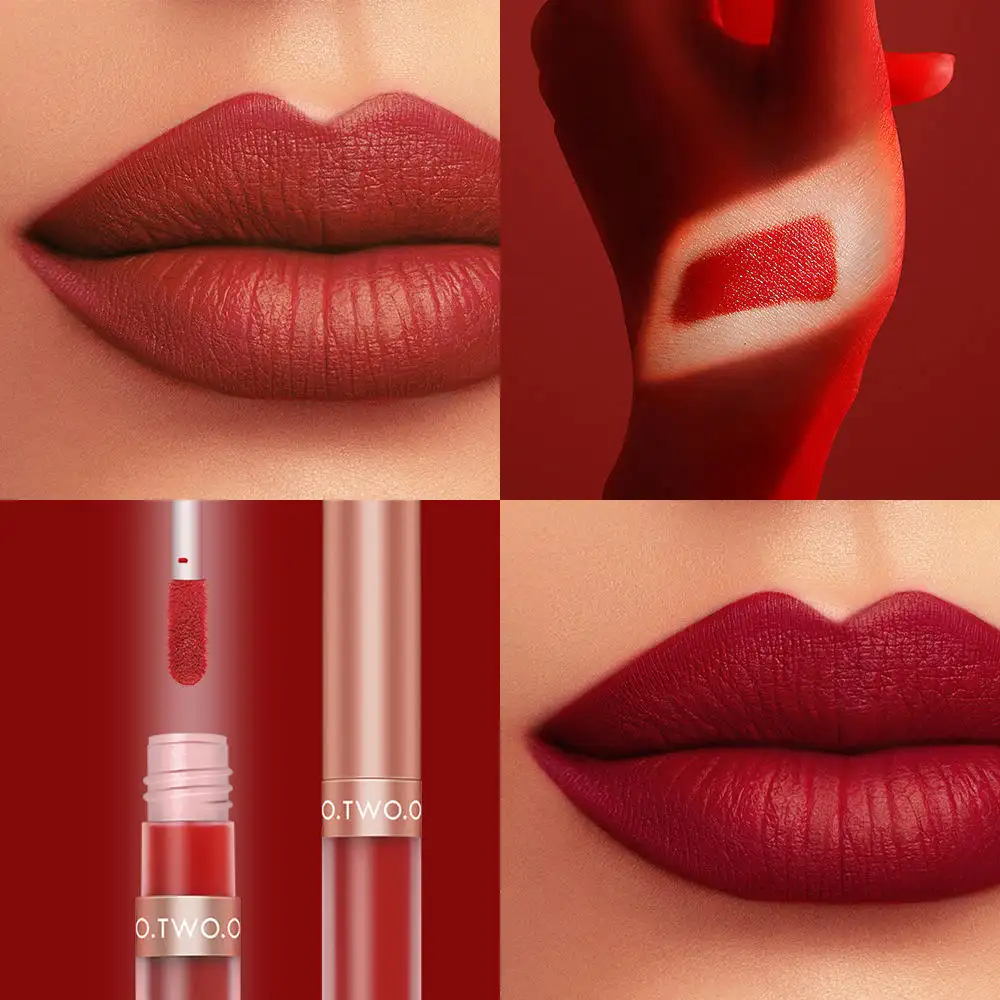 12 Colors Matte Waterproof Long Lasting Liquid Lipstick Mineral Moisturizing Girls Wholesale Lip Gloss