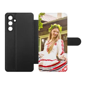 Funda de teléfono de cuero PU en blanco personalizada para Samsung M14 5G carcasa de teléfono móvil de sublimación con cubierta interior de TPU para Galaxy M55 5G