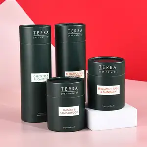 Tubo de papelão para embalagem de café e chá, recipientes de armazenamento personalizados para impressão, tubo redondo para alimentos, caixa de cilindro