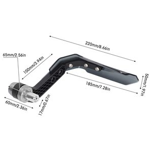 Protection universelle robuste coupe-vent en aluminium pour poignées de moto, protège-mains pour motocross, VTT et quad - Catégorie de produit - Product Image 3