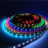 Bande LED RGB APA102 SK9822 30/60/96/144 LEDs/m Double Câble de Données Télécommande Wi-Fi 5V 5050 Cuivre Jardin IP65 5M