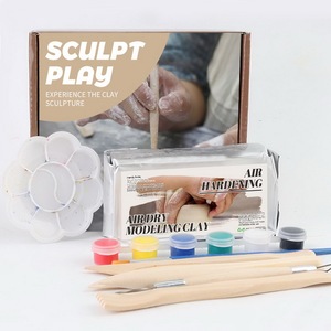 Kit de poterie pour enfants bricolage matériel céramique <span class=keywords><strong>Sculpture</strong></span> durcissement <span class=keywords><strong>à</strong></span> l'air <span class=keywords><strong>pâte</strong></span> <span class=keywords><strong>à</strong></span> <span class=keywords><strong>modeler</strong></span> - Product Image 2