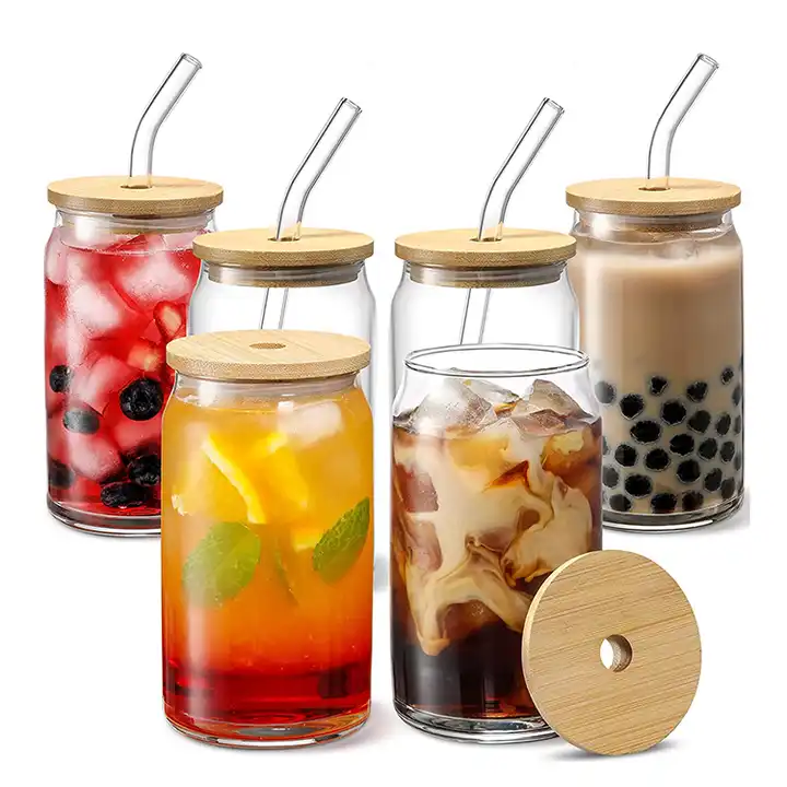 Luxury 16oz Glassware Borosilicate Glass Can