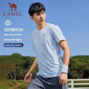 Maglietta cammello sportiva ad asciugatura rapida 180g <span class=keywords><strong>abbigliamento</strong></span> in bianco da uomo 2024 estate camicia da corsa per Fitness traspirante da donna - Product Image 2