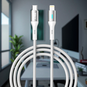 1m 9v3a PD 30W dữ liệu siêu nhanh phí dẫn sạc cáp Type-C để L nylon bện kim loại cáp dữ liệu - Product Image 5