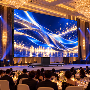 Écran LED pliable ultra-large de 163 pouces P1.87, affichage LED sur roues relevables pour les événements annuels et les banquets des grands hôtels - Product Image 2