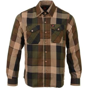 2025 Leather MNG11667 <b>Men's</b> <b>Brown</b> and Beige Long Sleeve Cotton Flannel <b>Shirt</b> - Product Image 5