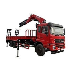 Camion grue à bras articulé Dongfeng K5 6x4 de 12 tonnes à 4 sections avec échelle hydraulique, véhicule de transport de machines d'ingénierie - Product Image 1