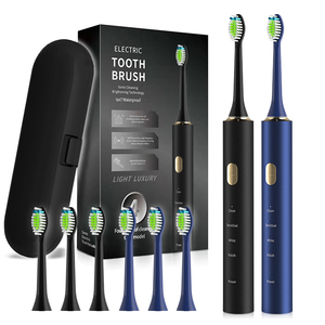 Sikat Gigi Elektrik Ultrasonik Tanpa Kabel, Dapat Diisi Ulang, Dewasa, IPX7, Logam, Sonic, Elektronik, Dapat Dicuci, Pemutih - Product Image 2