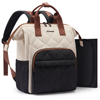 Sac à dos à langer LOVEVOOK avec matelas à langer, sac à dos à langer pour maman et papa avec attaches pour poussette, mini sac à langer résistant à l'eau