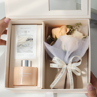 Vente en gros de la Saint-Valentin pour la fête des mères Beauté immortelle Visibilio Rotation éternelle Fleur de rose rouge préservée pour toujours dans une boîte-cadeau