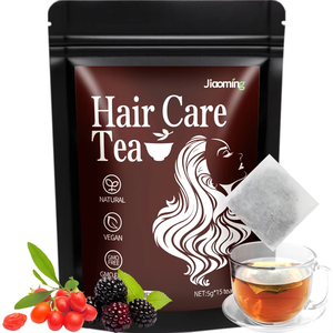 Sachets de thé bien-être capillaire OEM ODM prêts à être expédiés – Mélange naturel de Ligustrum, Goji, Mûrier et Eclipta – Favorise la santé des cheveux – 15 sachets - Product Image 1