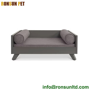 Gran <span class=keywords><strong>venta</strong></span> cama de madera para mascota cama suave para perro Casa de gato interior con cojín - Product Image 3