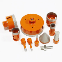 Ensemble de forets diamantés brasés sous vide pour accessoires de scie cloche électrique pour carrelage en granit, marbre et béton, outils à main