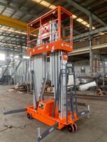 Plateforme de travail surélevée EVERLIFT 6m 8m 10m 12m, plateforme de travail mobile en aluminium, mât double, 250 kg, plateformes de travail aériennes électriques