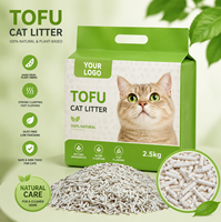 Litière pour chat en tofu à dissolution rapide, biodégradable, sans danger pour les toilettes, à base de plantes, avec un fort pouvoir désodorisant, pour chats domestiques, ODM OEM