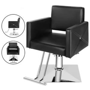 Chaises de barbier classiques d'occasion à vendre / Chaise de coiffeur / Chaise de barbier noire - Product Image 5