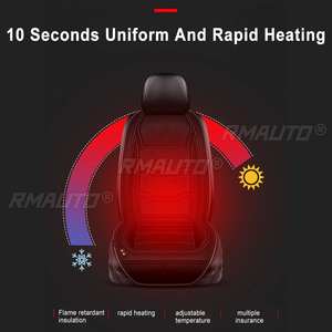 Coussin chauffant pour siège de voiture 12V/24V, protection électrique intelligente avec interrupteur de sécurité, idéal pour l'hiver, maintien au chaud - Product Image 4