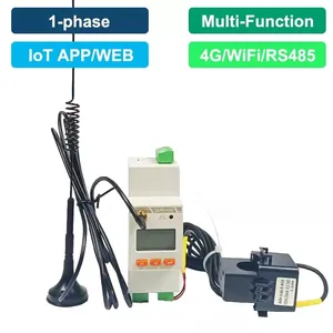 IoT 플랫폼 용 Acrol ADW310-HJ-D10-WF 단상 와이파이 스마트 에너지 미터 kwh 미터 1 상 무선 딘 레일 미터