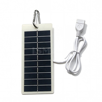 Panel Solar Tipo C/USB de 1.5W 5V para Cámaras de Seguridad Exteriores Inalámbricas, Timbre y Dispositivos de Bajo Voltaje