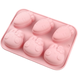 <b>Baking</b> Factory Stock 6 Rabbit and Radish Shape <b>Silicone</b> Cake Mold <b>Silicone</b> Candle Mold Soap Making Molds Pudding Cake Resin - Product Image 5