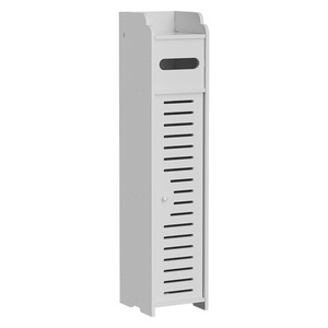 Bathroom Narrow Cabinet 97cm H 20cm W With Door Storage Rack For Toilet <b>Gap</b> Freestanding Waterproof Pvc - Product Image 2