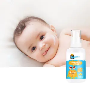 Organik olmayan yağlı 250ML vücut kremi pürüzsüz yumuşak nemlendirici bebek yüz ve vücut losyonu günlük bebek bakımı için özel etiket