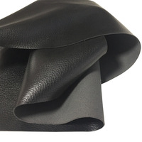 Litchi noir épais personnalisé gaufré 3D Texture fendue Rexine artificielle synthétique PU chaussure tissu Faux cuir pour chaussures canapé voiture