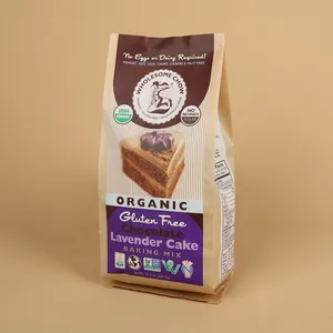 Custodia in 100% compostabile da 12 once con stampa personalizzata custodia per uso alimentare con il proprio logo con cerniera borsa per imballaggio snack