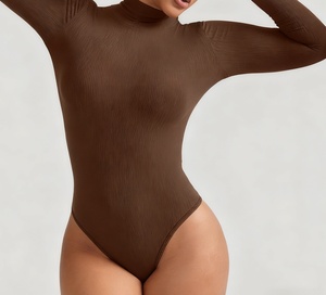 Body Térmico de Manga Larga con Cuello Alto para <span class=keywords><strong>Mujer</strong></span>, Ligero, Moldeador, Ajustado, Capa Base Cálida - Product Image 4