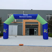 Arche gonflable étanche personnalisée avec logo sur mesure pour portail scolaire, arche de départ gonflable portable, entrée inclinée pour publicité événementielle