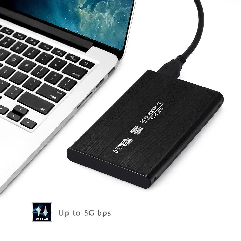 เคสอลูมิเนียมอัลลอยด์2.5 "HDD ฮาร์ดไดรฟ์ภายนอกเคสจัดเก็บข้อมูล HDD USB 3.0 2.5 HDD