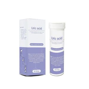 Bandelettes de test d'acide urique manuelles en plastique pour la détection manuelle des infections urinaires et de la goutte, pour usage domestique et clinique - Product Image 1
