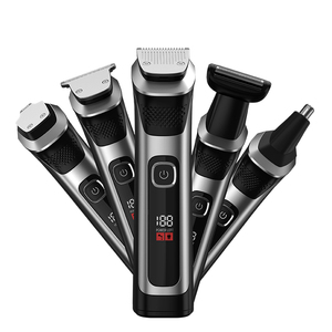Rasoio Elettrico USB Ricaricabile per <span class=keywords><strong>Barba</strong></span> e Viso da <span class=keywords><strong>Uomo</strong></span>, in Acciaio Inossidabile, con Lunghezze di Taglio Regolabili, Impermeabile IPX4 - Product Image 1