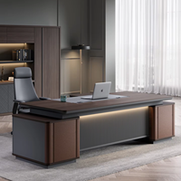 Bureau de direction de luxe moderne Bureau de direction haut de gamme élégant pour directeur général Bureau de patron extensible pour bureau ou entreprise