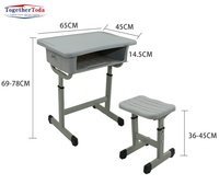 Bureaux et chaises en plastique ABS épaissi pour les écoles primaires et secondaires pour l'apprentissage de la formation pour les étudiants des classes de tutorat
