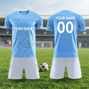 Uniforme de Fútbol Unisex Completo, Camiseta de Fútbol Estampada de Manga Corta, Personalizable para Equipos, 100% Poliéster de Secado Rápido - Product Image 3