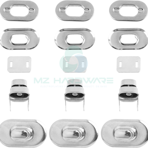 Broche de bloqueo giratorio plateado de fábrica para monedero, fabricación de bolsos, cierres de <span class=keywords><strong>Hardware</strong></span>, sujetadores, piezas especiales de cuero para bolsos, accesorios - Product Image 1