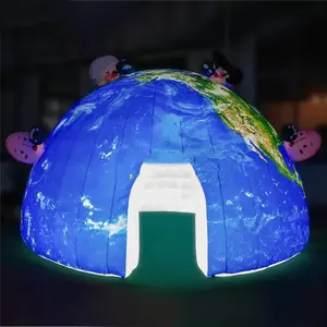 풍선 지구 패턴 돔 풍선 플라네타륨 돔 교육 풍선 돔 텐트