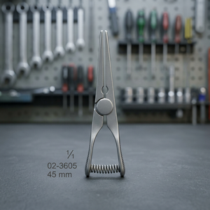 Pince d'occlusion vasculaire manuelle en acier inoxydable Bulldog Straight 45 mm, instrument chirurgical, outil de chirurgie médicale - Product Image 3