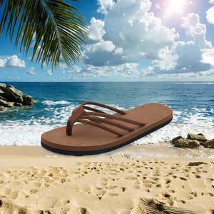 Sandalias de tacón alto con punta cuadrada extragrande, ligeras, para verano y primavera, sencillas, cómodas, informales, para exteriores, para mujer, con punta abierta, para la playa - Product Image 1