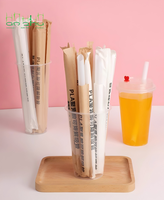 PLA en CPLA drinkrietjes, composteerbare wegwerprietjes voor koude dranken, koffie, sap, cafés, restaurants en afhaal.