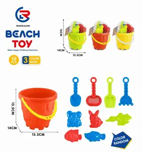 Outdoor Summer Big Sand Bucket Beach Toy 10 Pcs