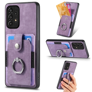 Funda trasera elástica para tarjeta de crédito para <span class=keywords><strong>Samsung</strong></span> <span class=keywords><strong>Galaxy</strong></span> A12 <span class=keywords><strong>A52</strong></span> A15 A53, para Moto <span class=keywords><strong>G</strong></span> 5G 2024, funda para teléfono con soporte de anillo tipo billetera - Product Image 1