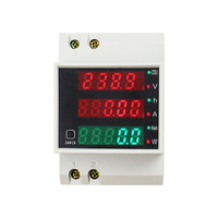 Compteur numérique de courant, de tension et de facteur de puissance AC80-300V AC200-450V sur rail DIN, ampèremètre, voltmètre