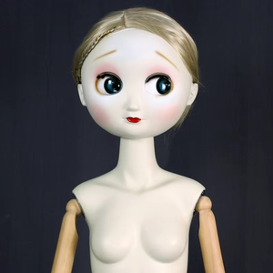 かわいい漫画のダミー全身女性人形マネキンスタンド化粧顔座っている素敵なマネキン服のディスプレイのための髪 - Product Image 3