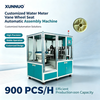 Machine d'assemblage automatique de sièges de roue à aubes pour compteurs d'eau, pour composants essentiels, avec contrôle PLC Delta et moteur de précision
