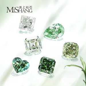 Fancy Intense Greyish Green Lab Diamonds Wholesale CVD HPHT Loose Grown Diamond